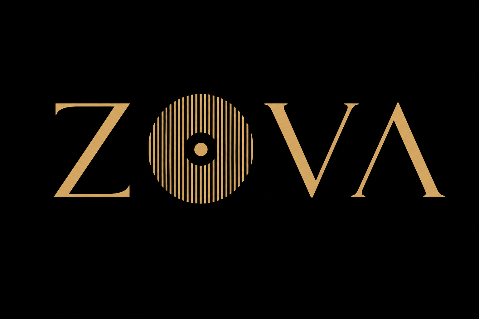 ZOVA gold emblem logo